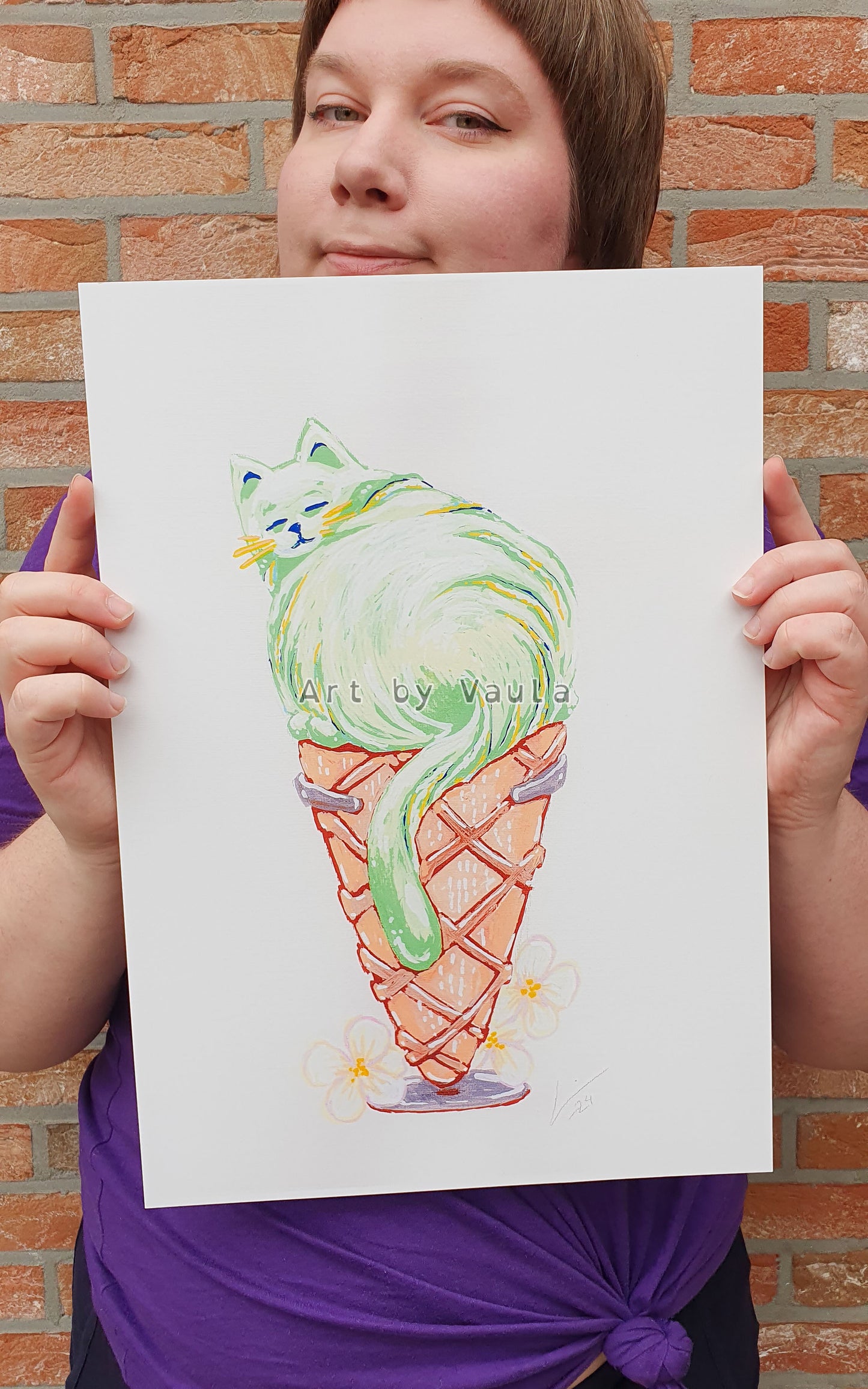 Apple Ice cream Kitty