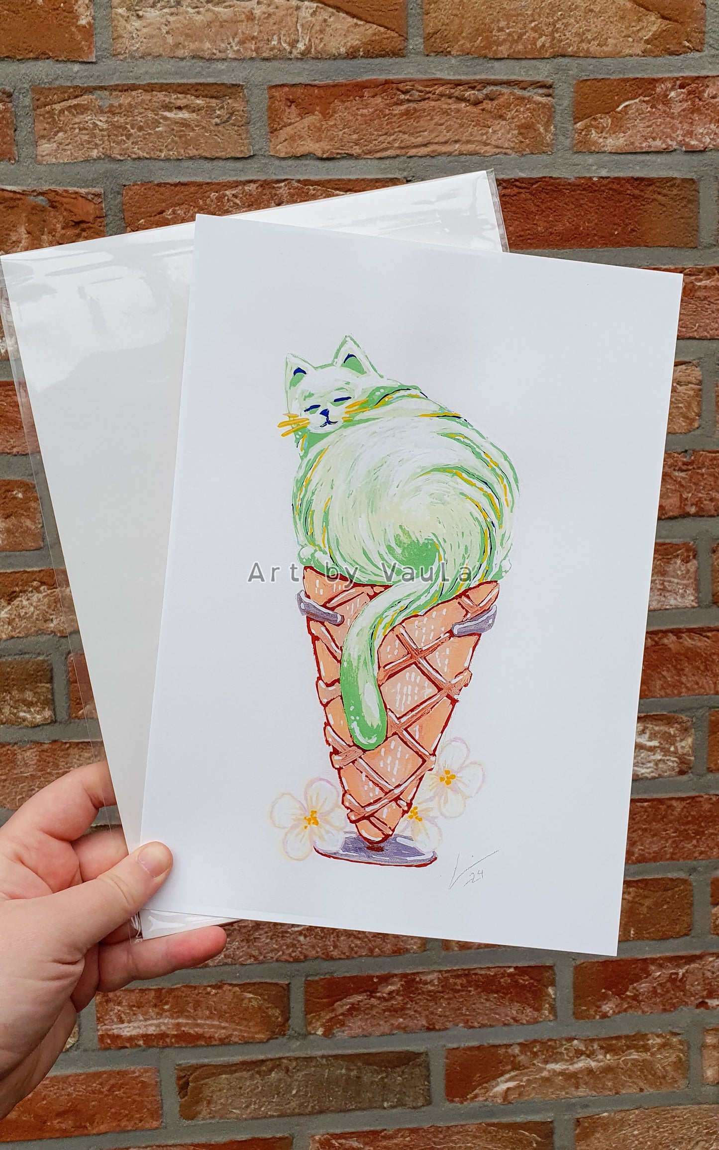 Apple Ice cream Kitty