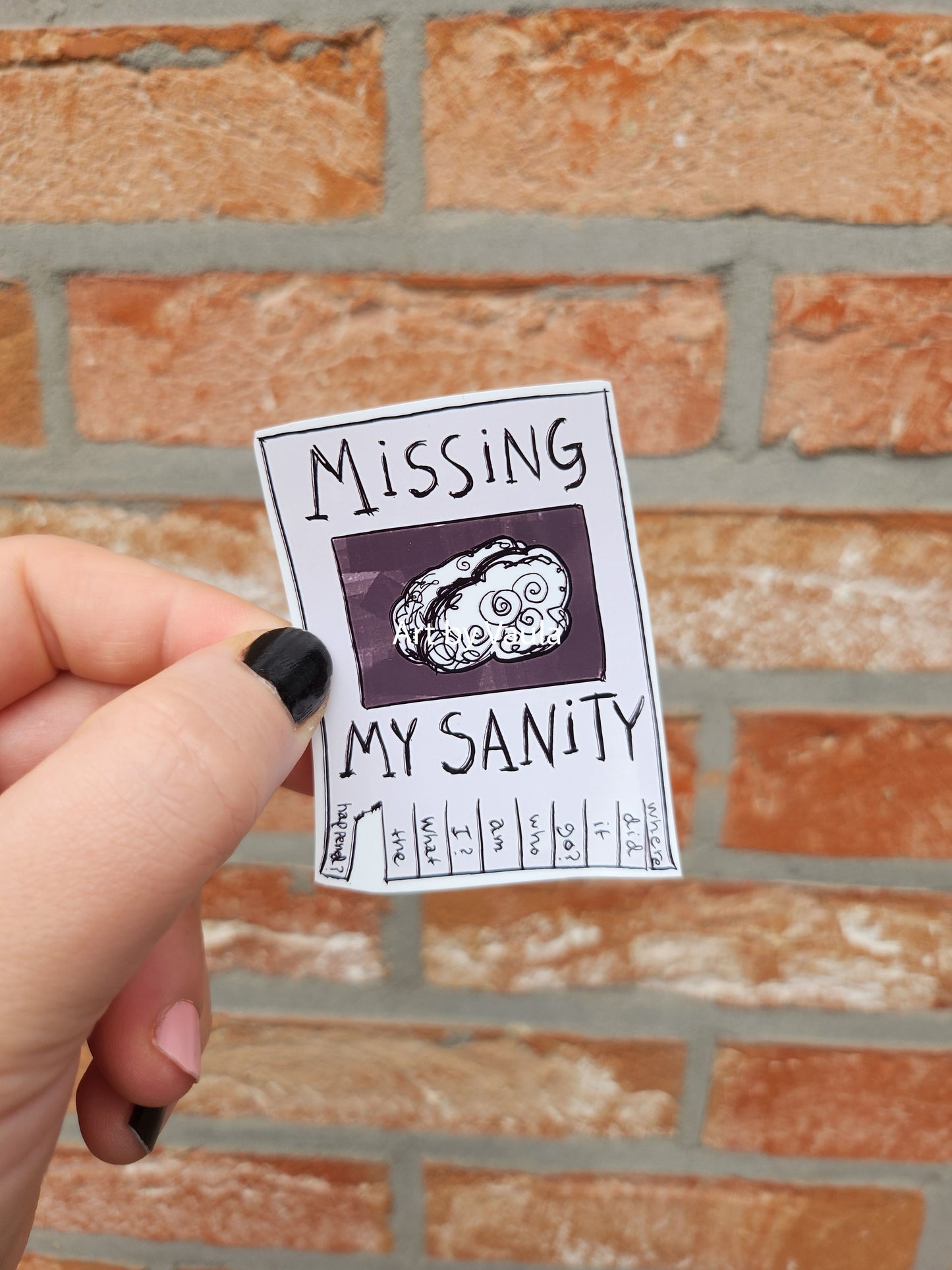 Lost and missing -stickers