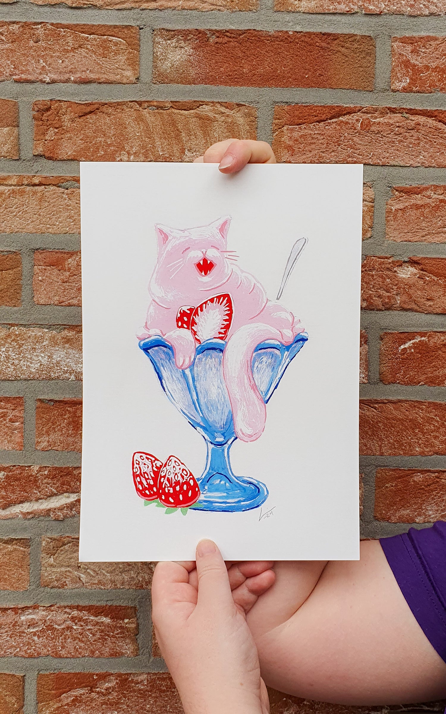 strawberry ice cream kitty