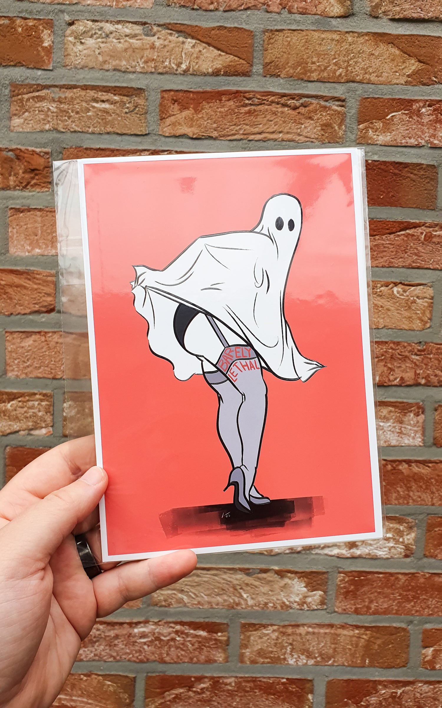 ghostly stripper illustration