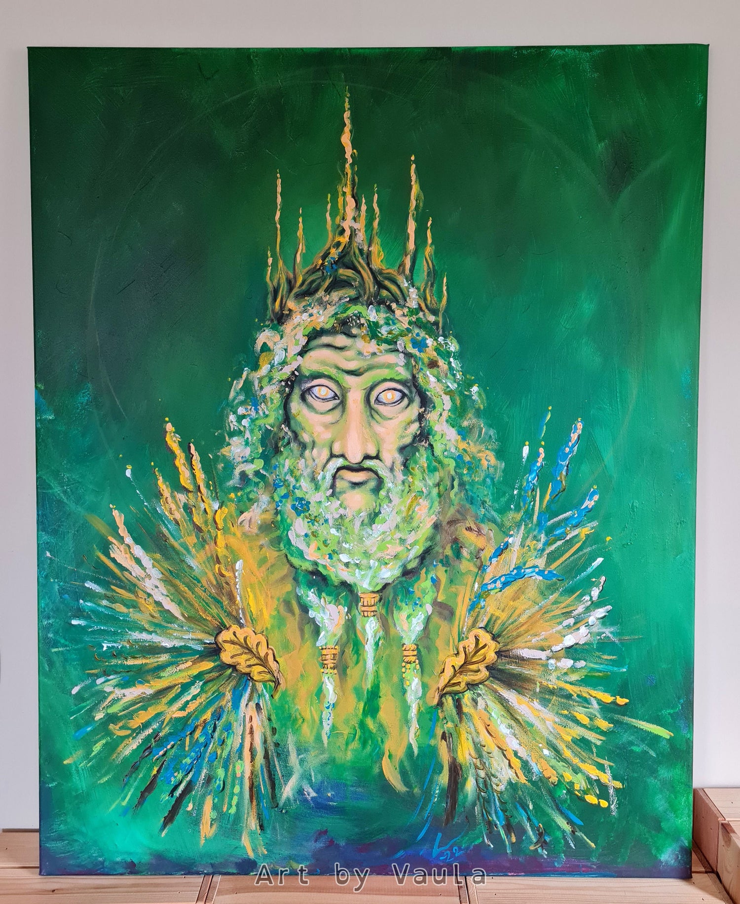 Painting of Tapio the Forest god in Finnish folklore