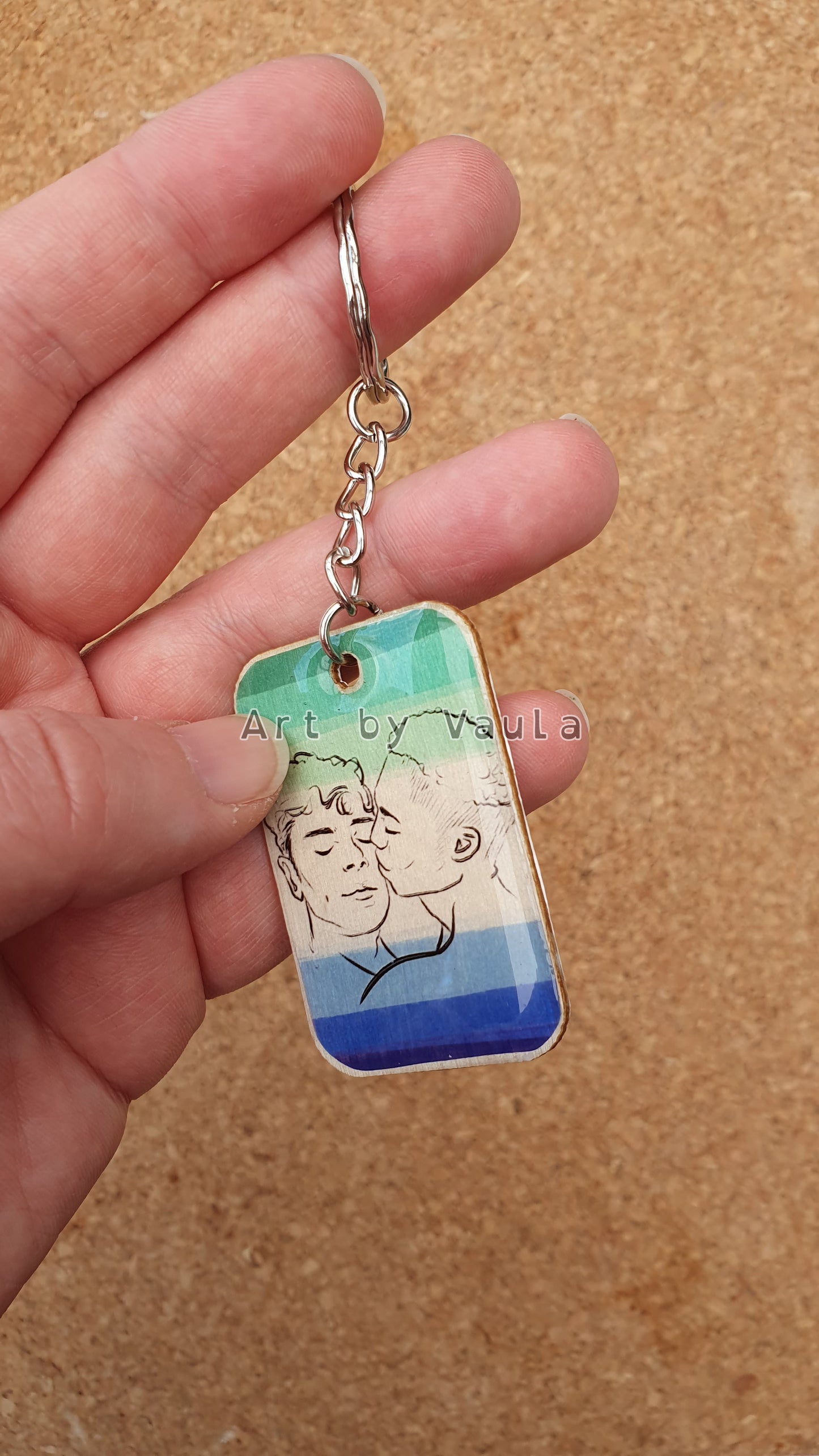 Gay flag -keychain