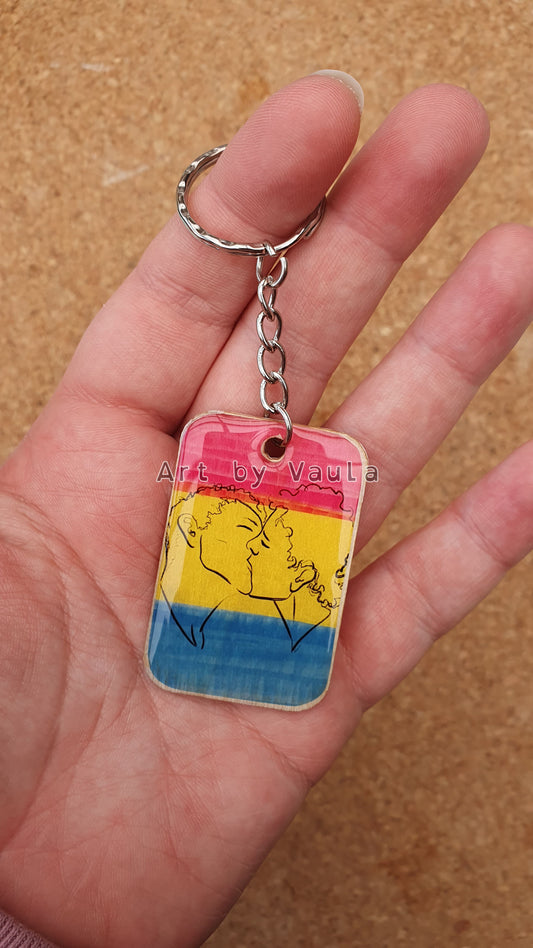 Pansexual flag -keychain