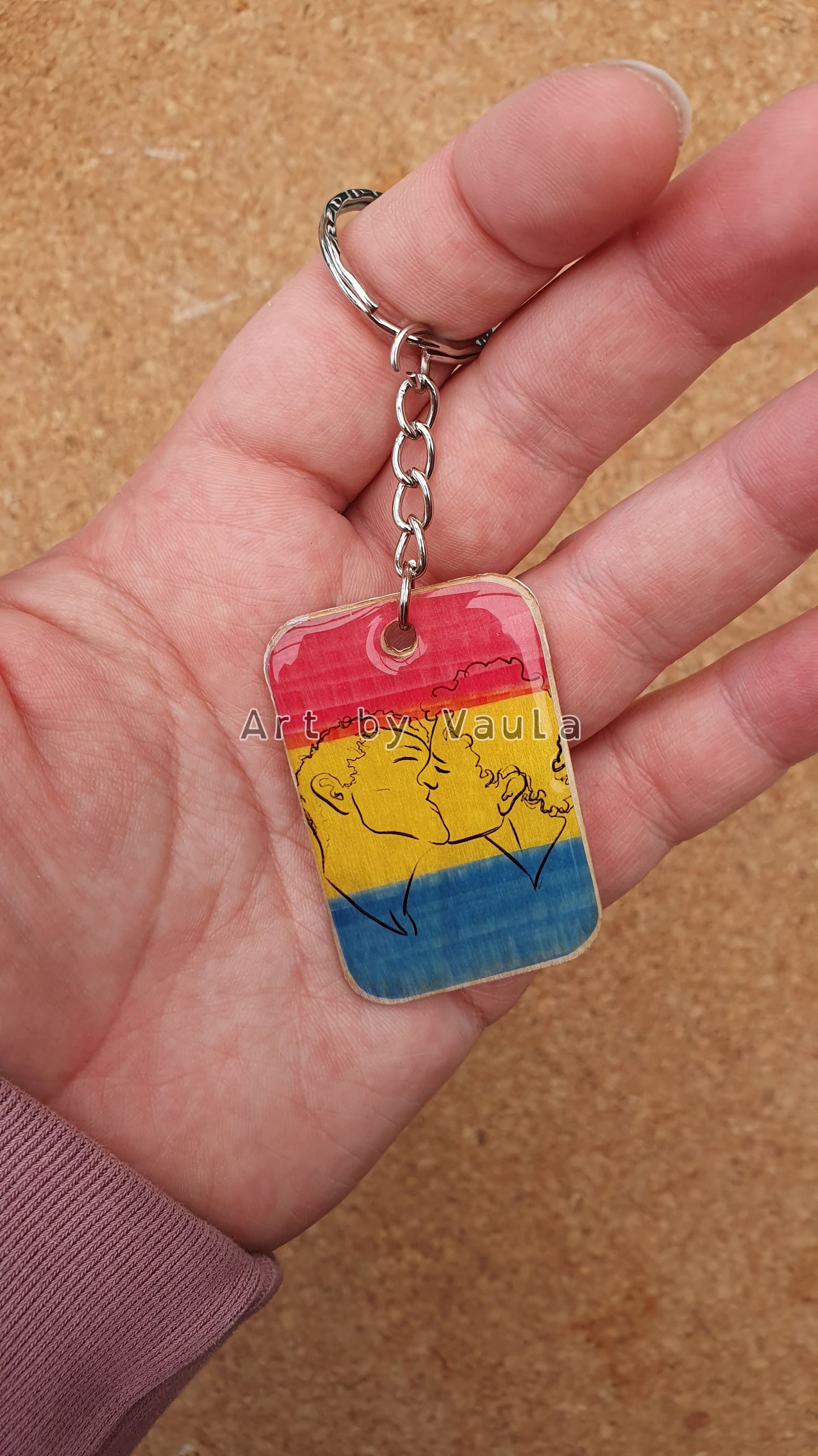 Pansexual flag -keychain