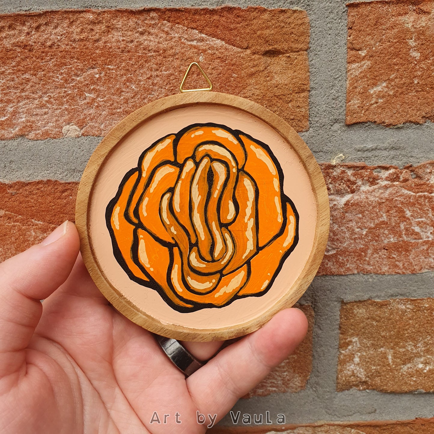 Peachy Gentle Rose - painting