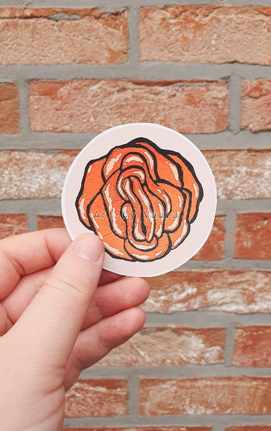 Peachy Gentle Rose -sticker