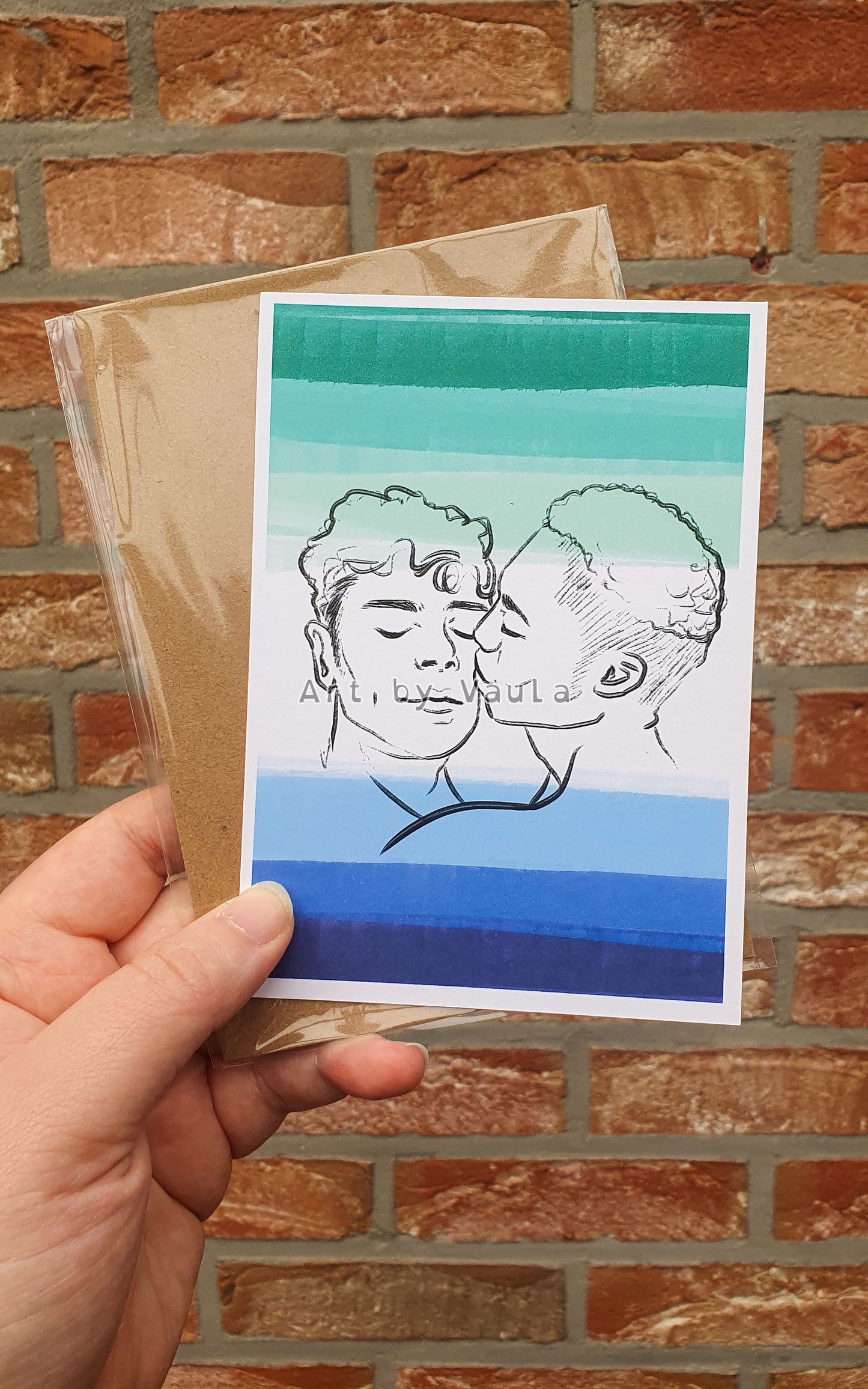 Gay flag card