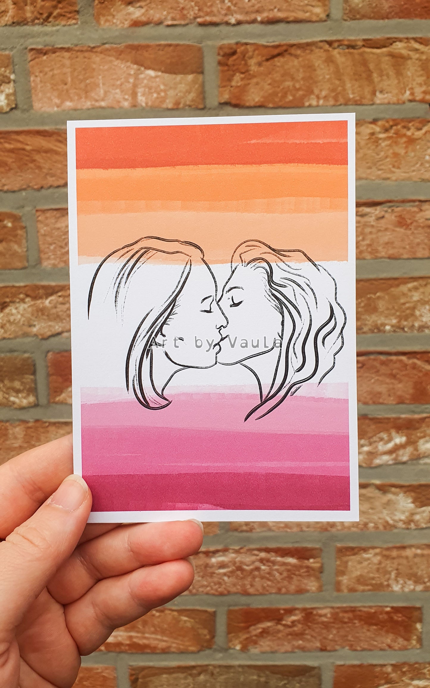 Lesbian flag card