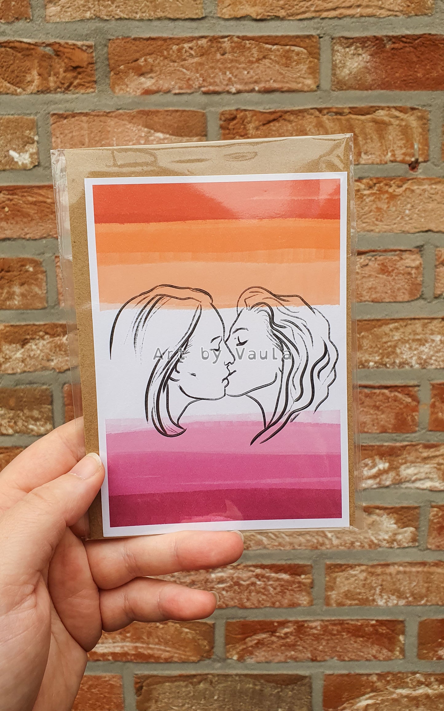 Lesbian flag card