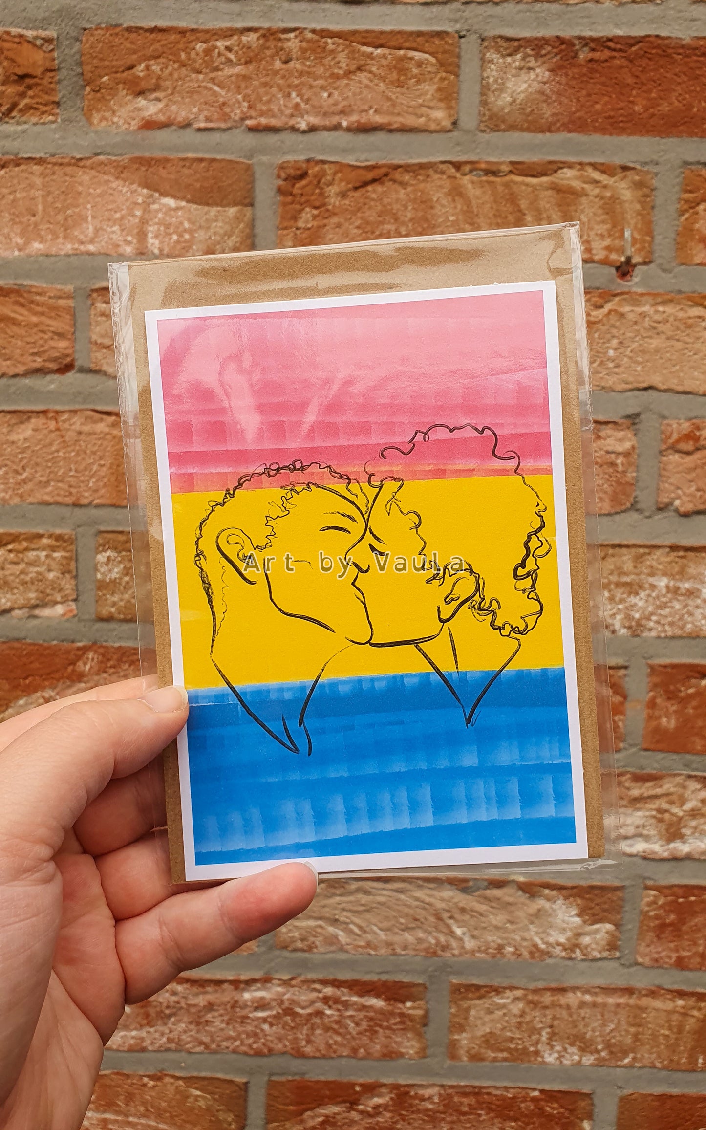 Pansexual flag card