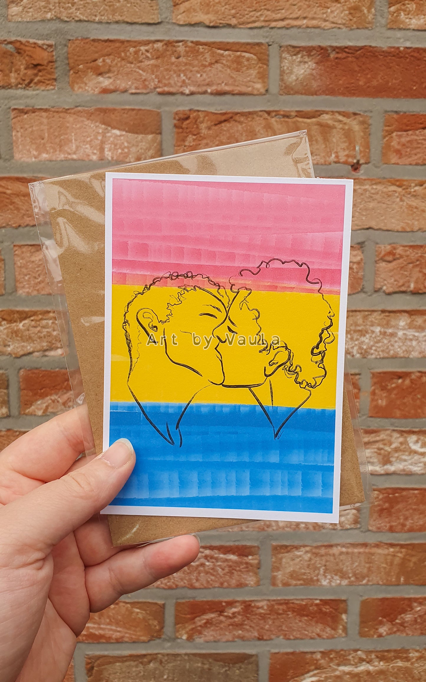 Pansexual flag card