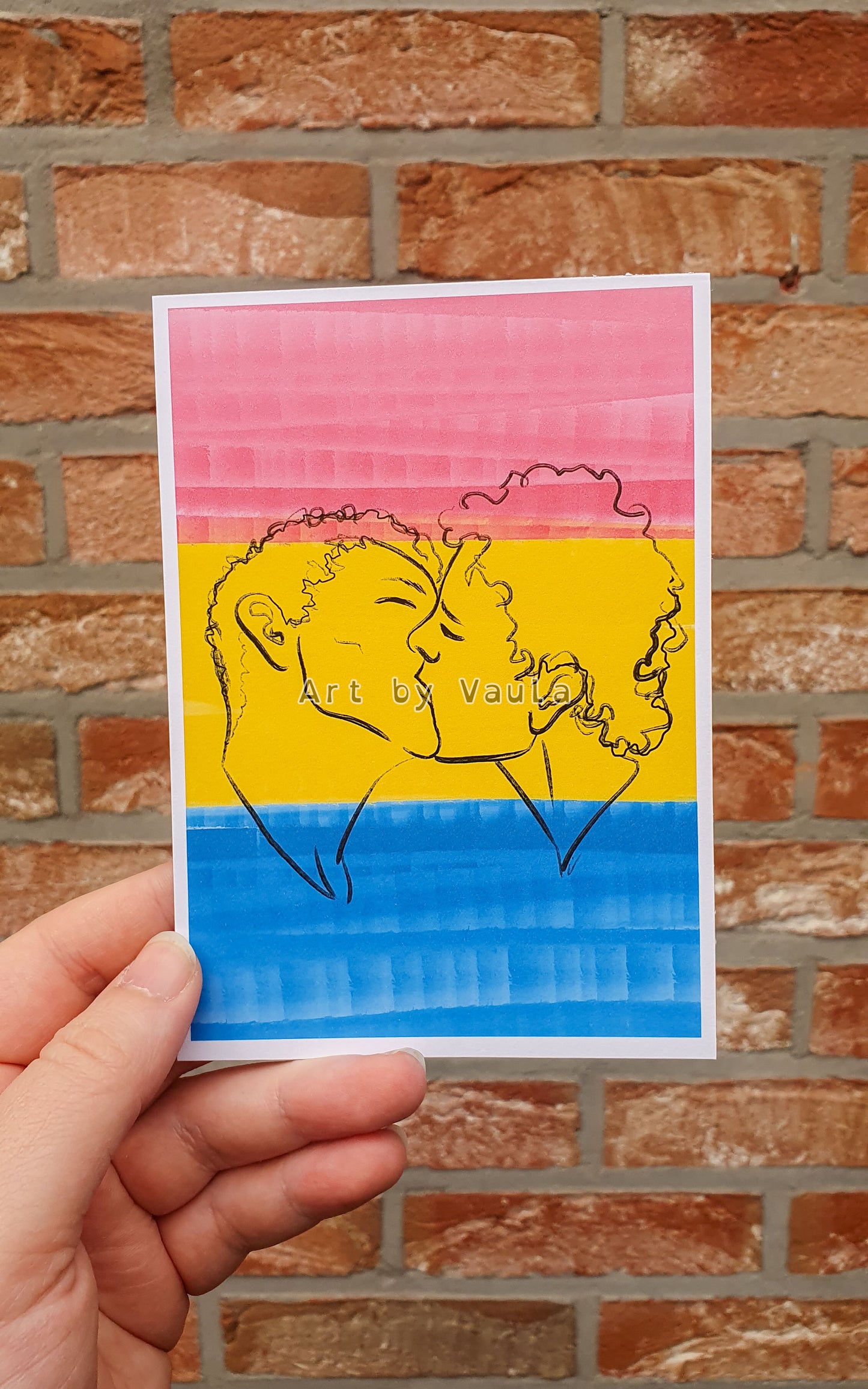 Pansexual flag card