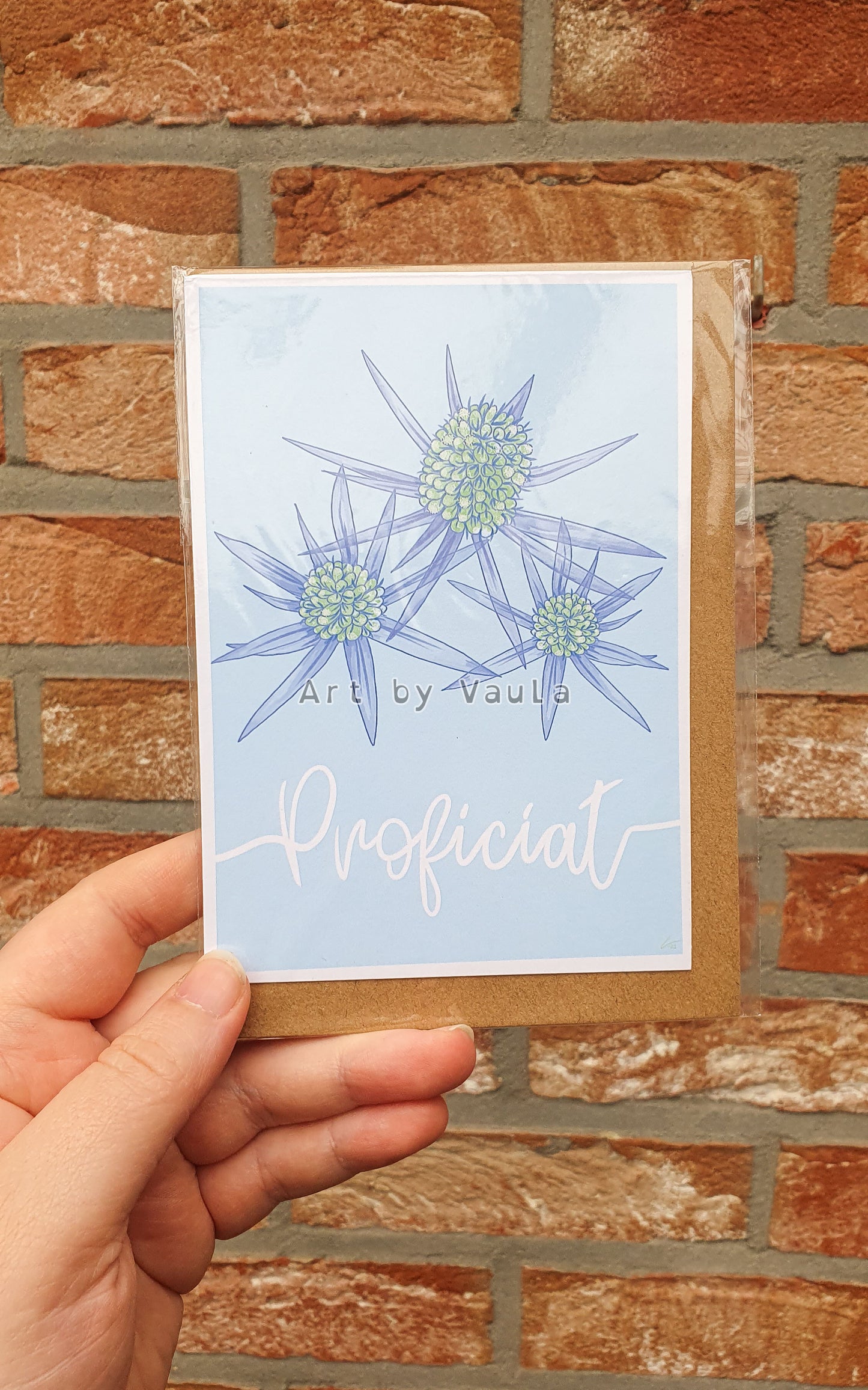 Proficiat Flower card