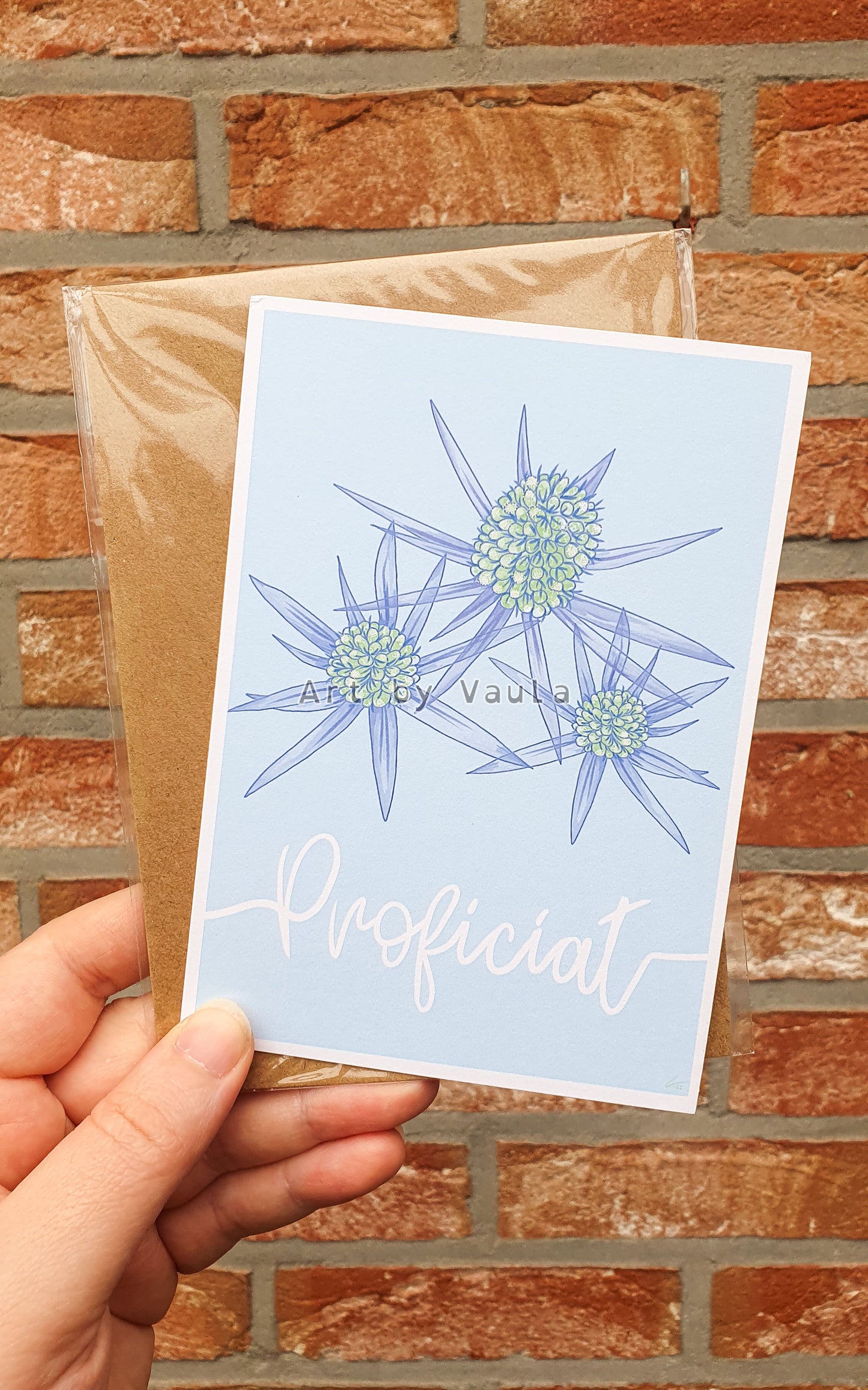 Proficiat Flower card