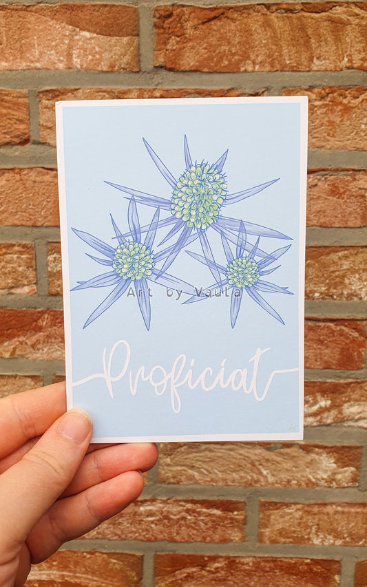 Proficiat Flower card