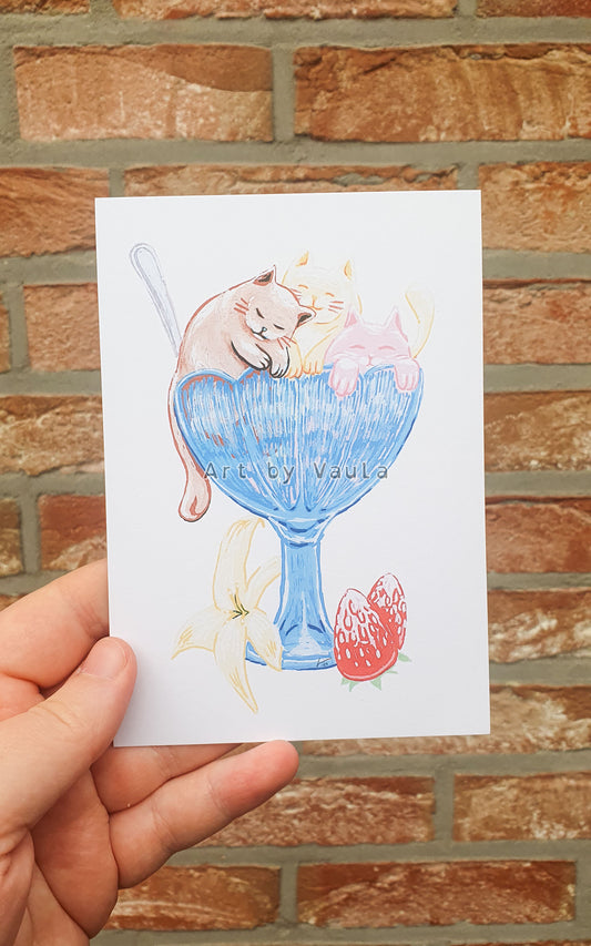 Trio Ice cream Kitties card