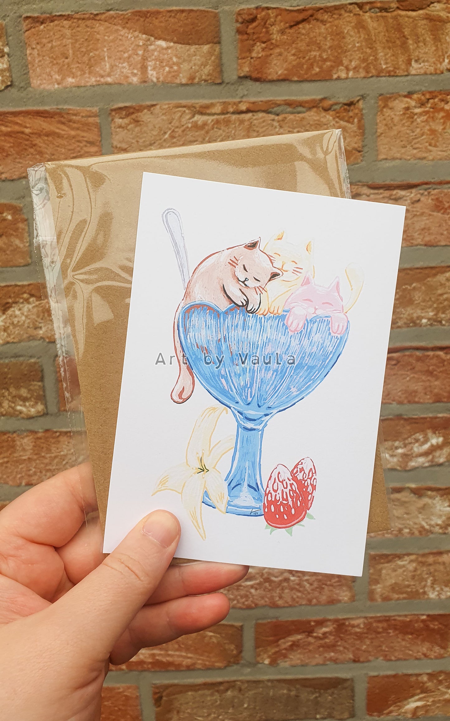 Trio Ice cream Kitties card