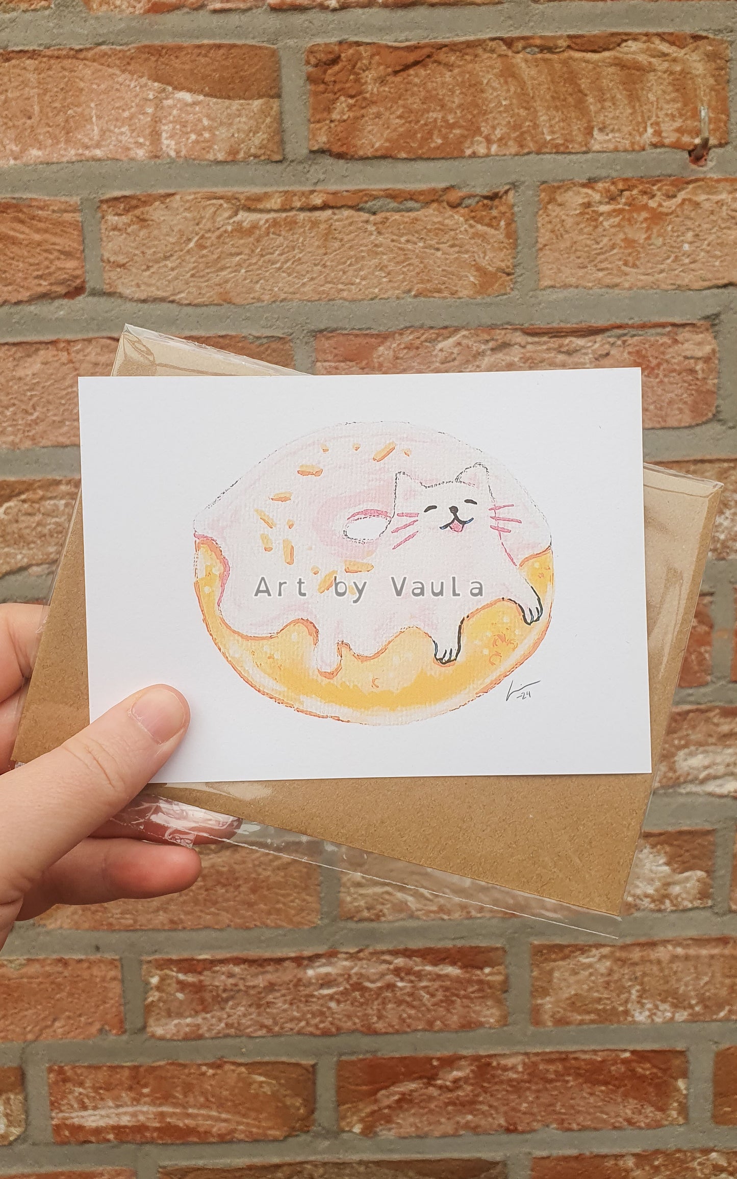 Donut Cat card