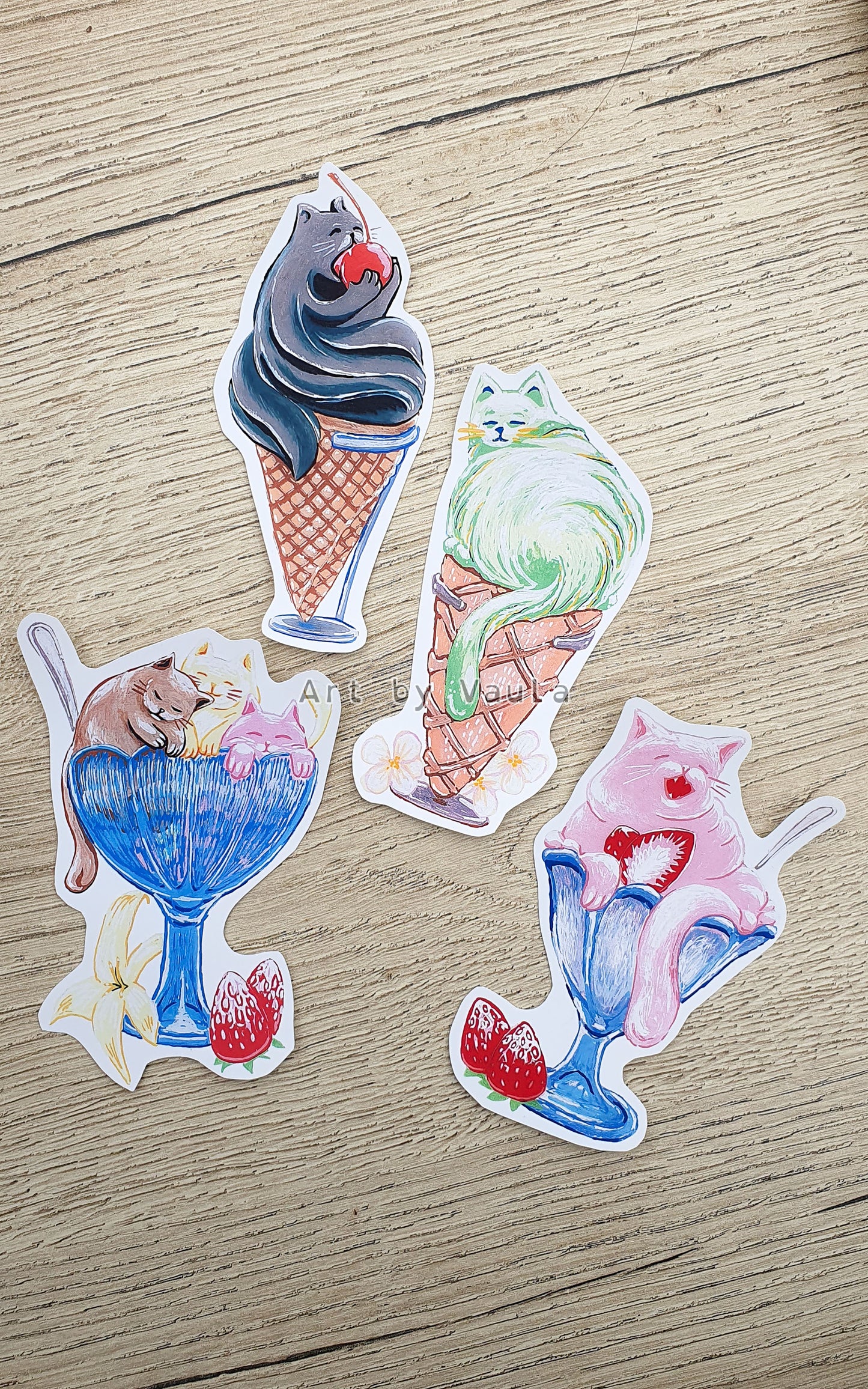 Ice cream Kitties -sticker bundle