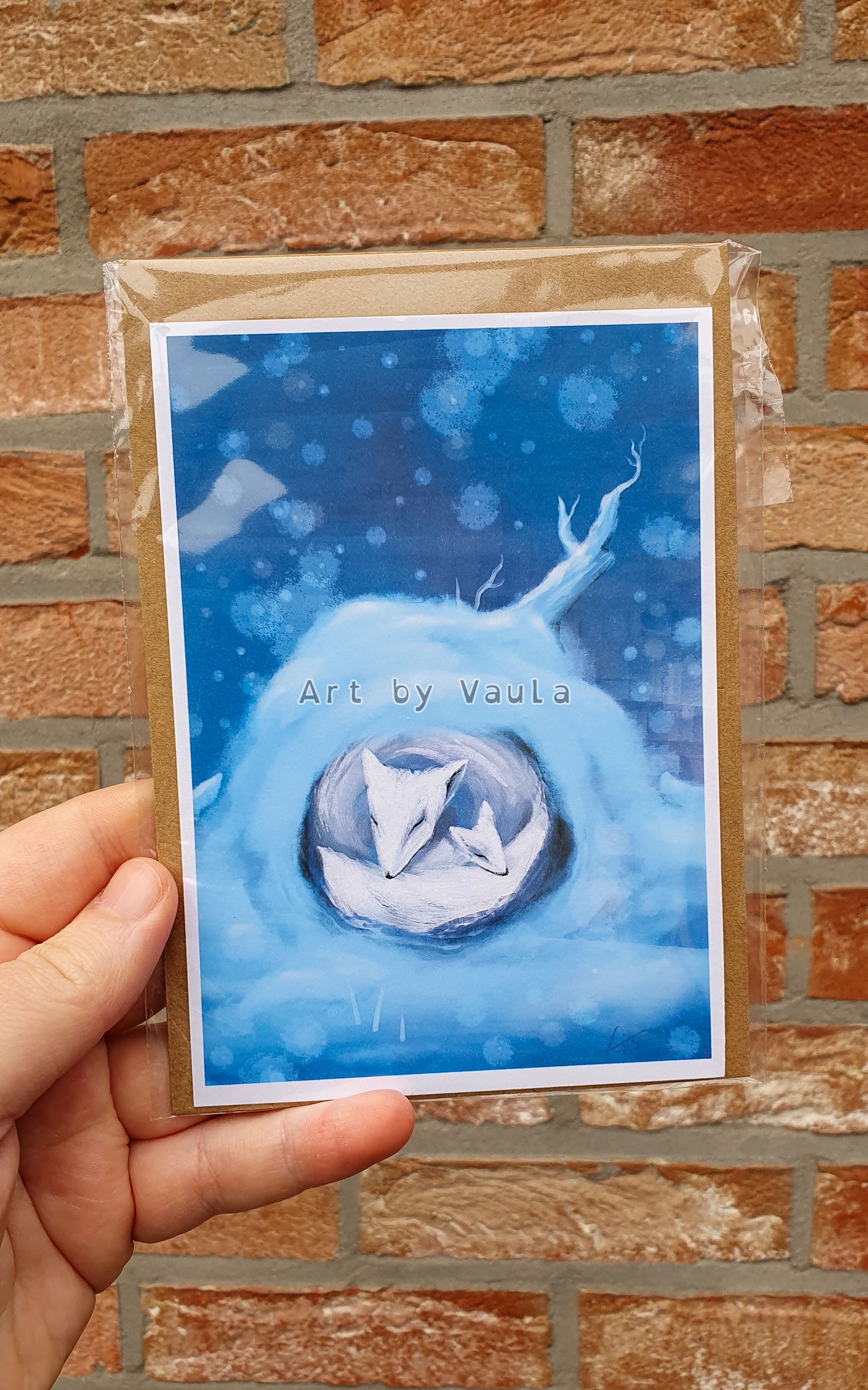 Snow fox card