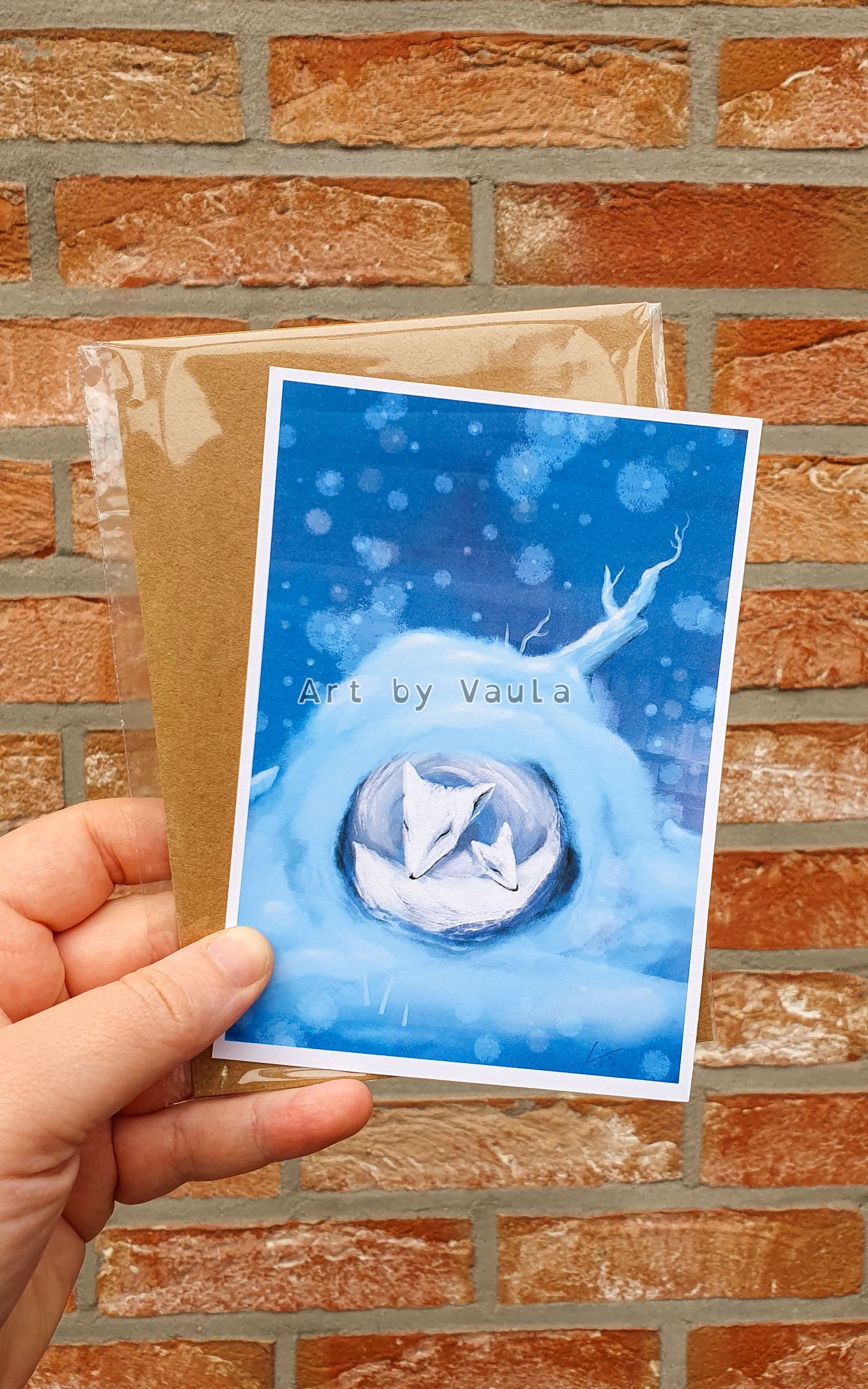 Snow fox card