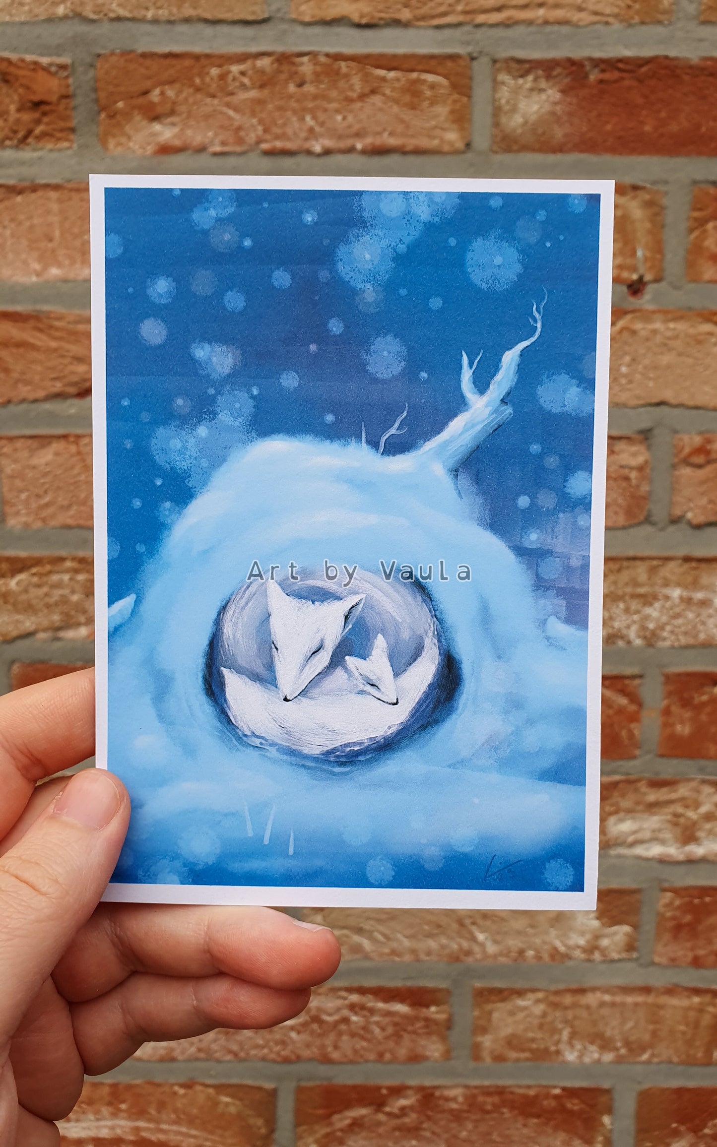 Snow fox card