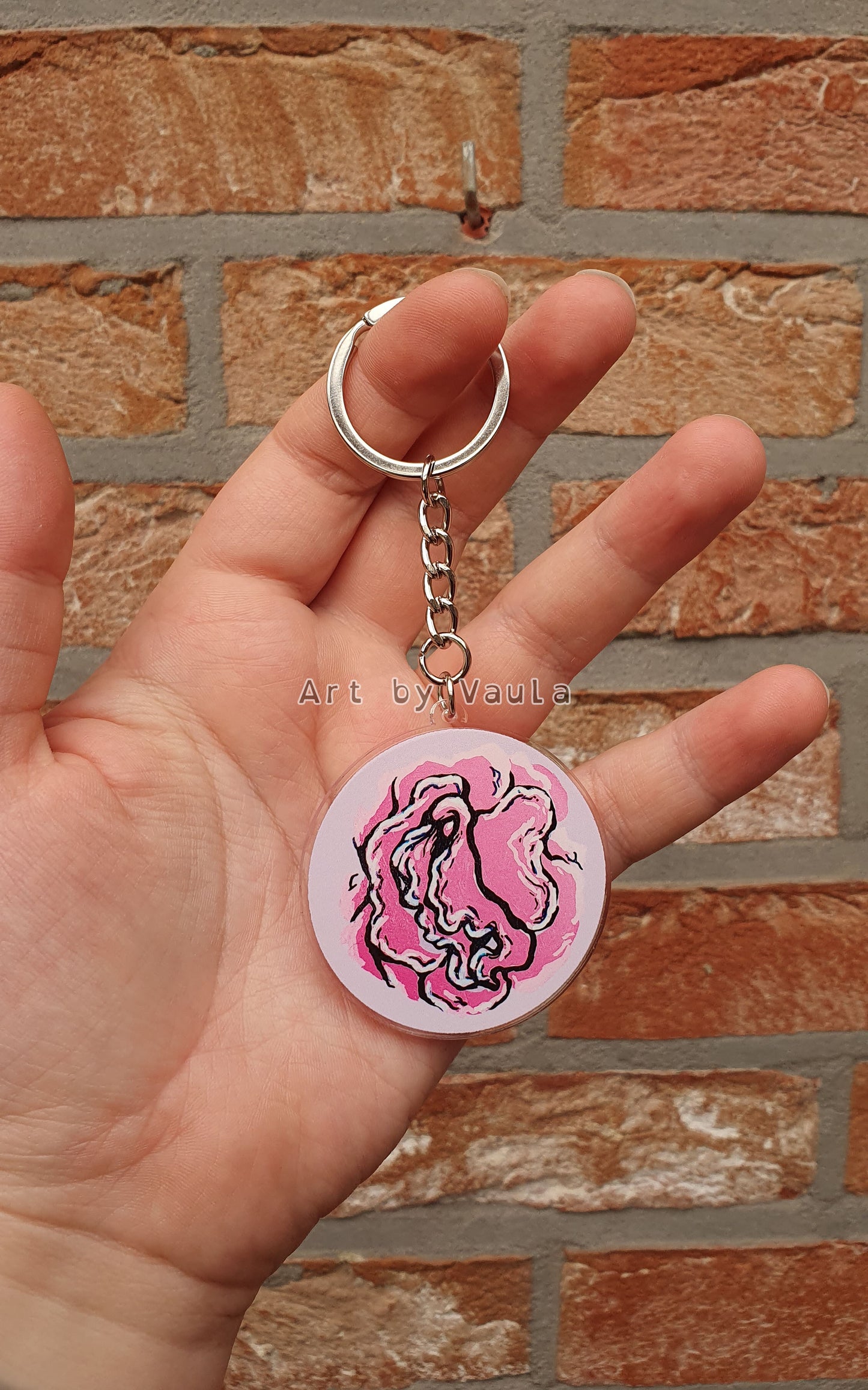 Light Pink Rose -keychain