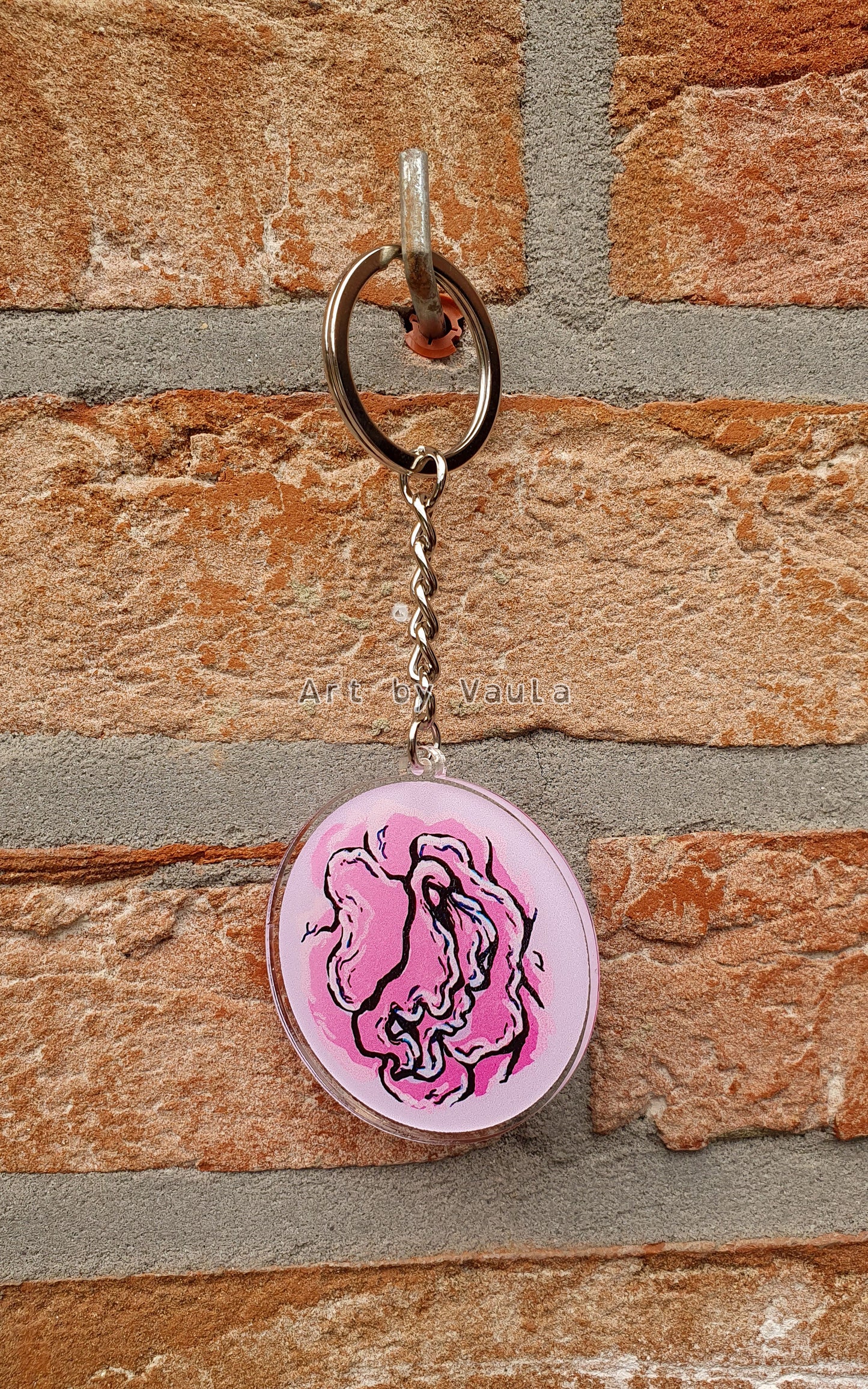 Light Pink Rose -keychain