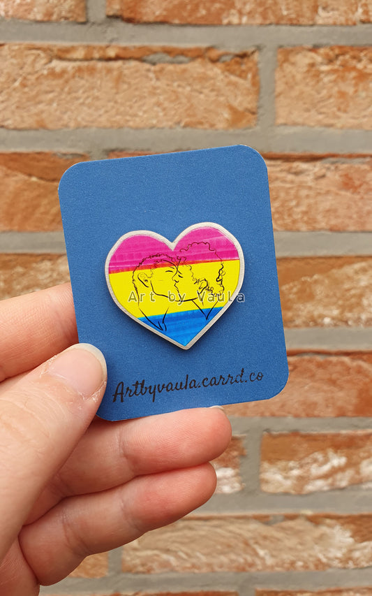 Pansexual flag -metal pin