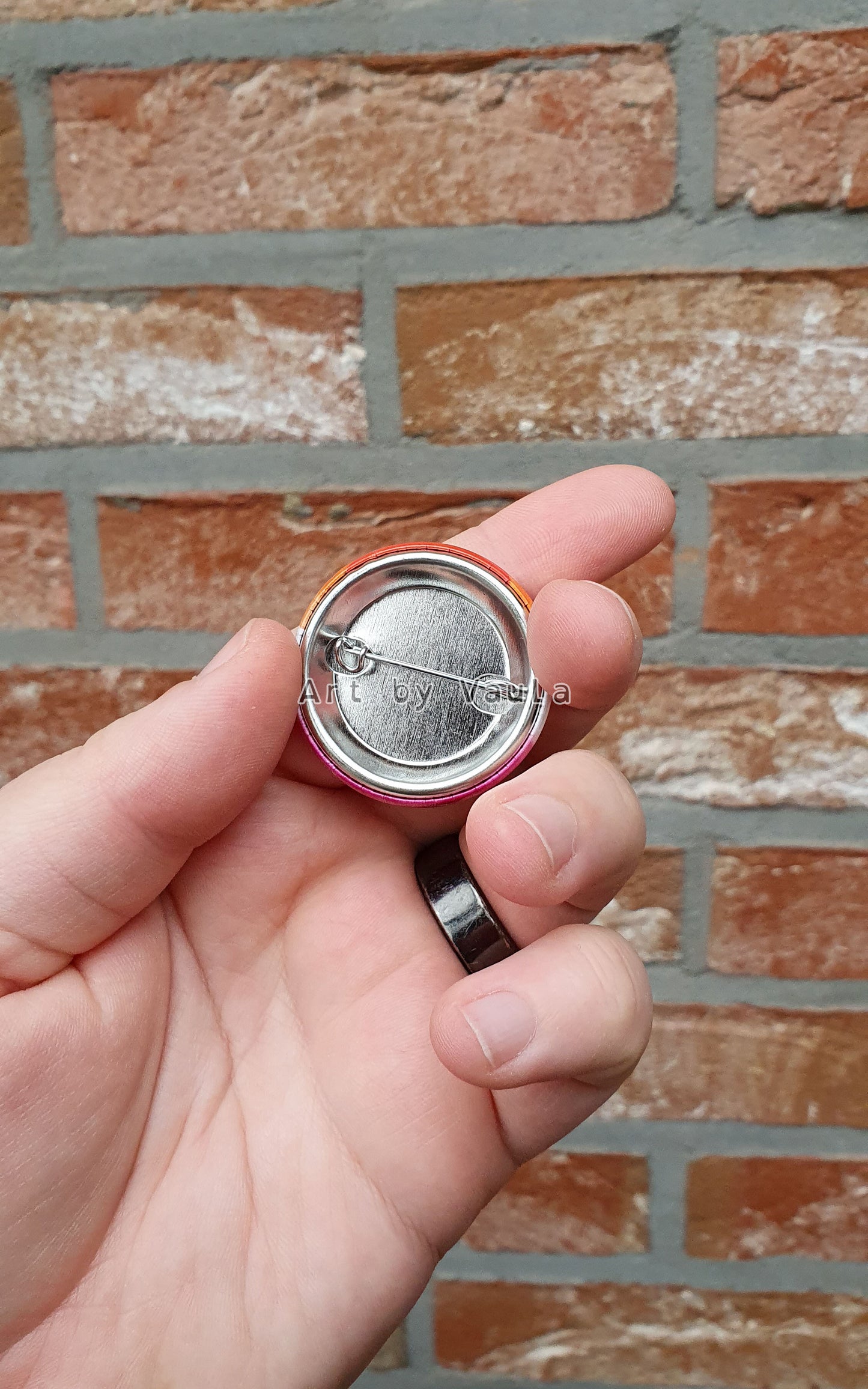 Lesbian flag - pin badge