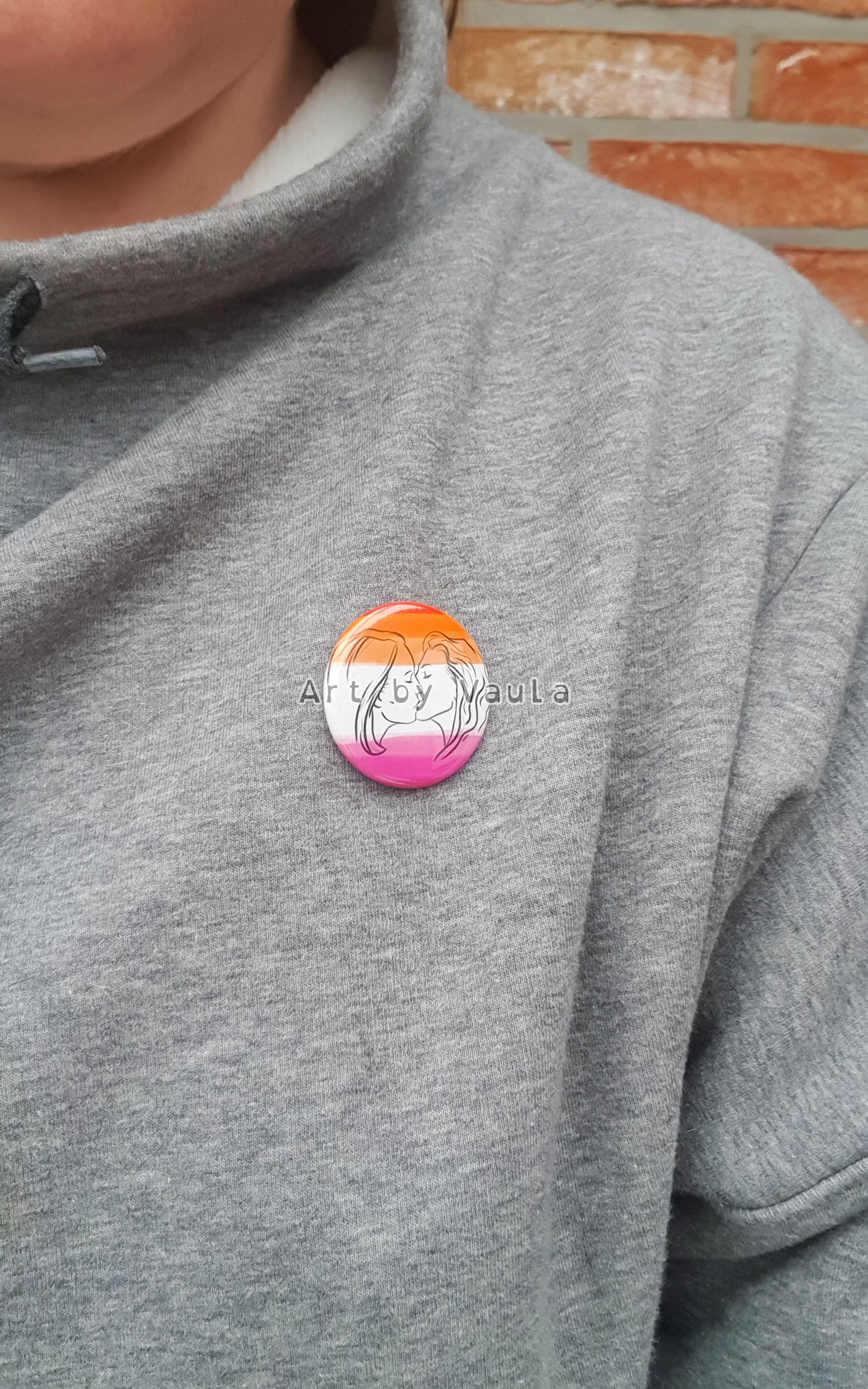 Lesbian flag - pin badge