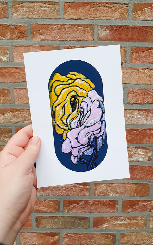 Two Roses (Mini print)