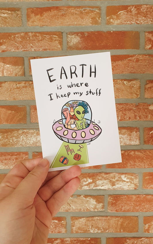 Earth is where I keep my stuff card