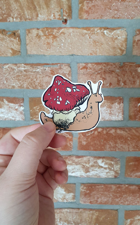 Snail Mushroom -sticker