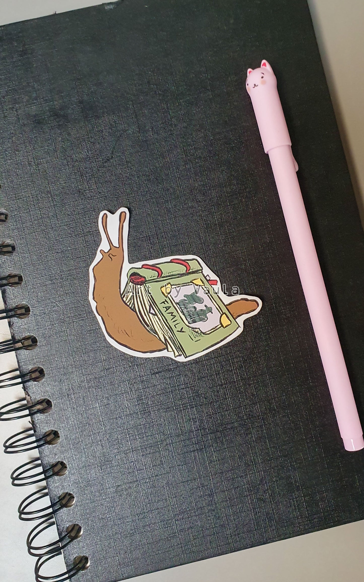 Snail Book -sticker