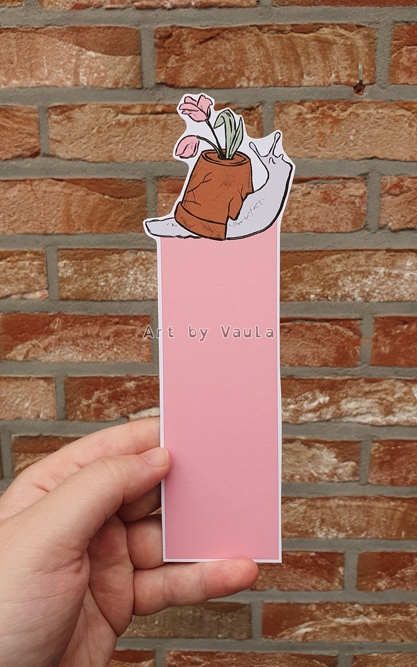 Snail Flower Pot - bookmark