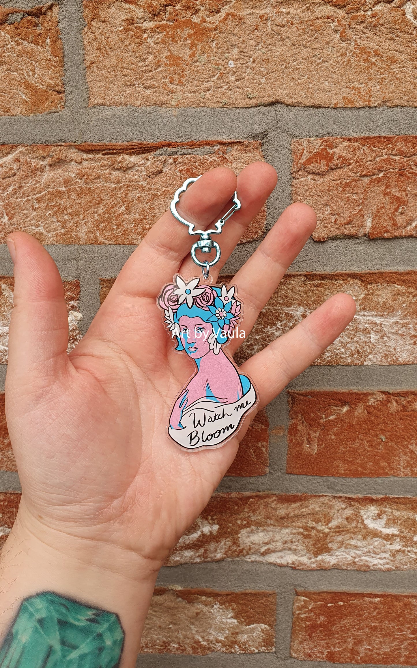 Watch me Bloom (trans colors) -keychain