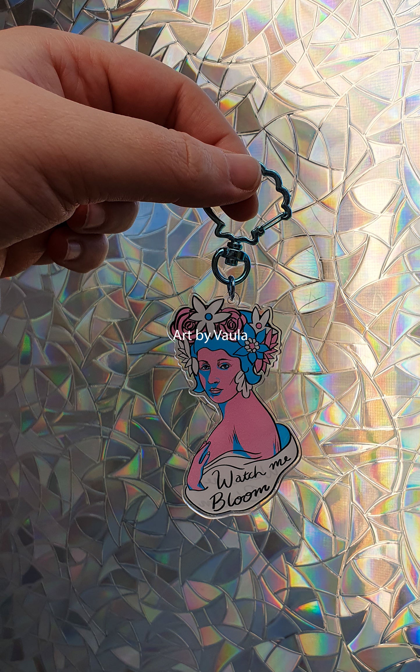 Watch me Bloom (trans colors) -keychain