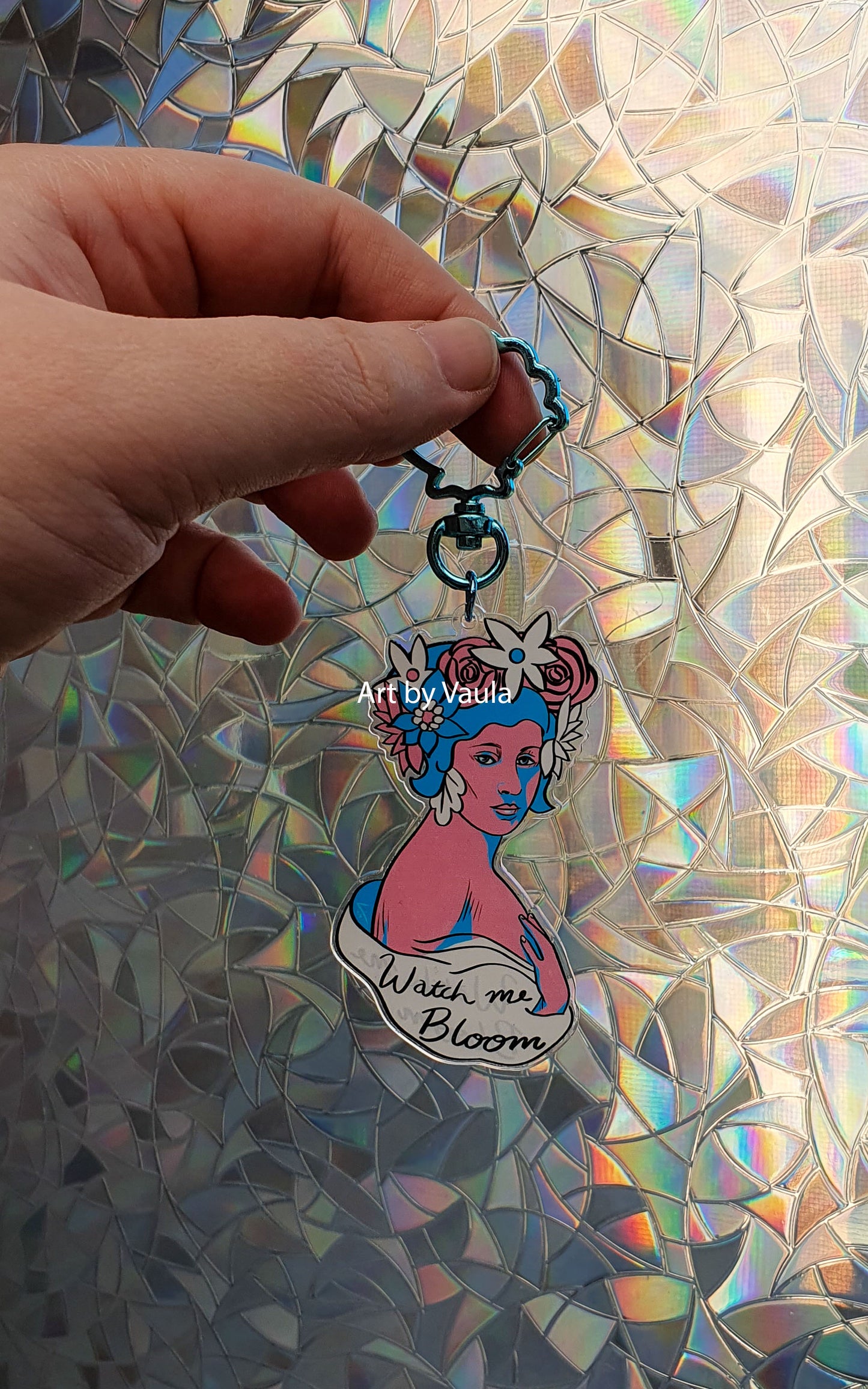 Watch me Bloom (trans colors) -keychain