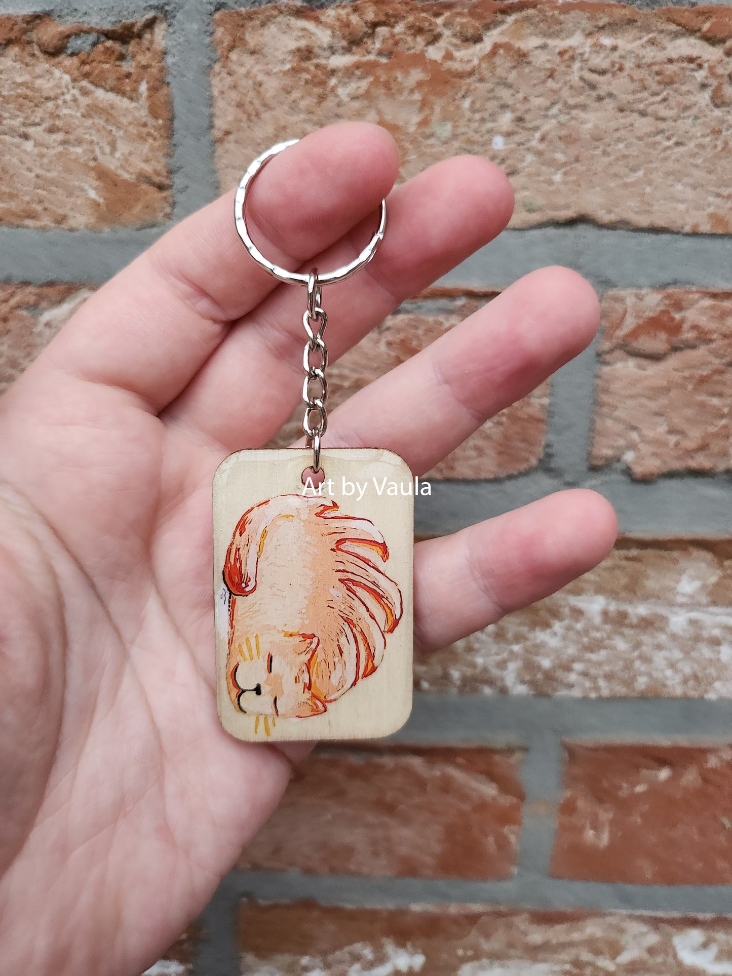 Pastry Party - wood keychain