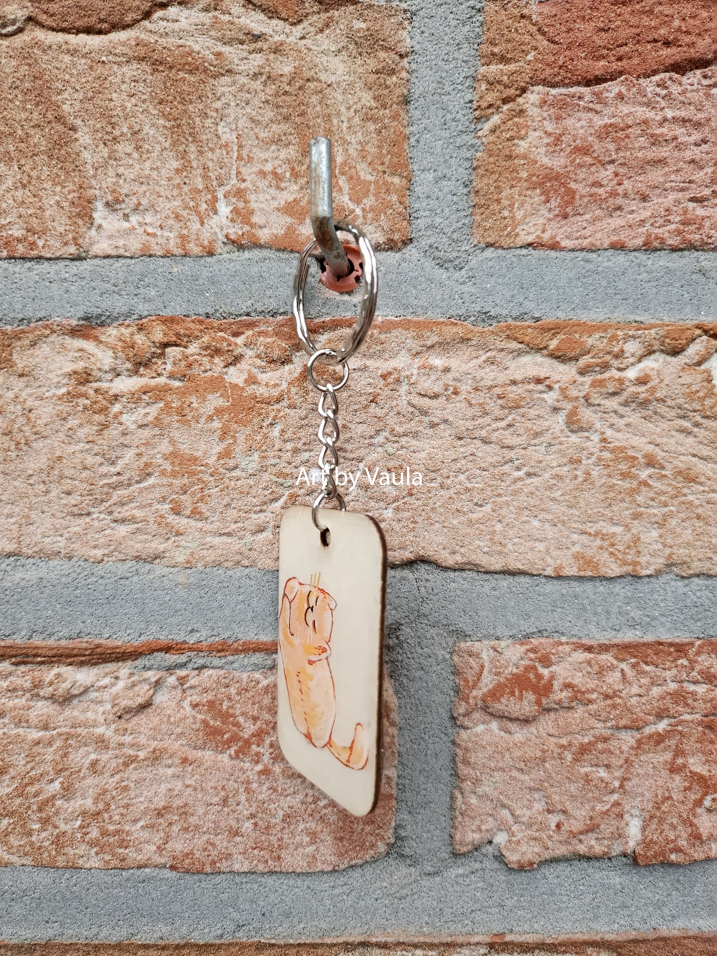 Pastry Party - wood keychain