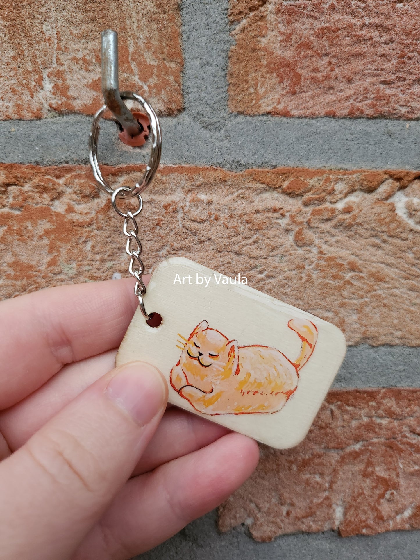 Pastry Party - wood keychain