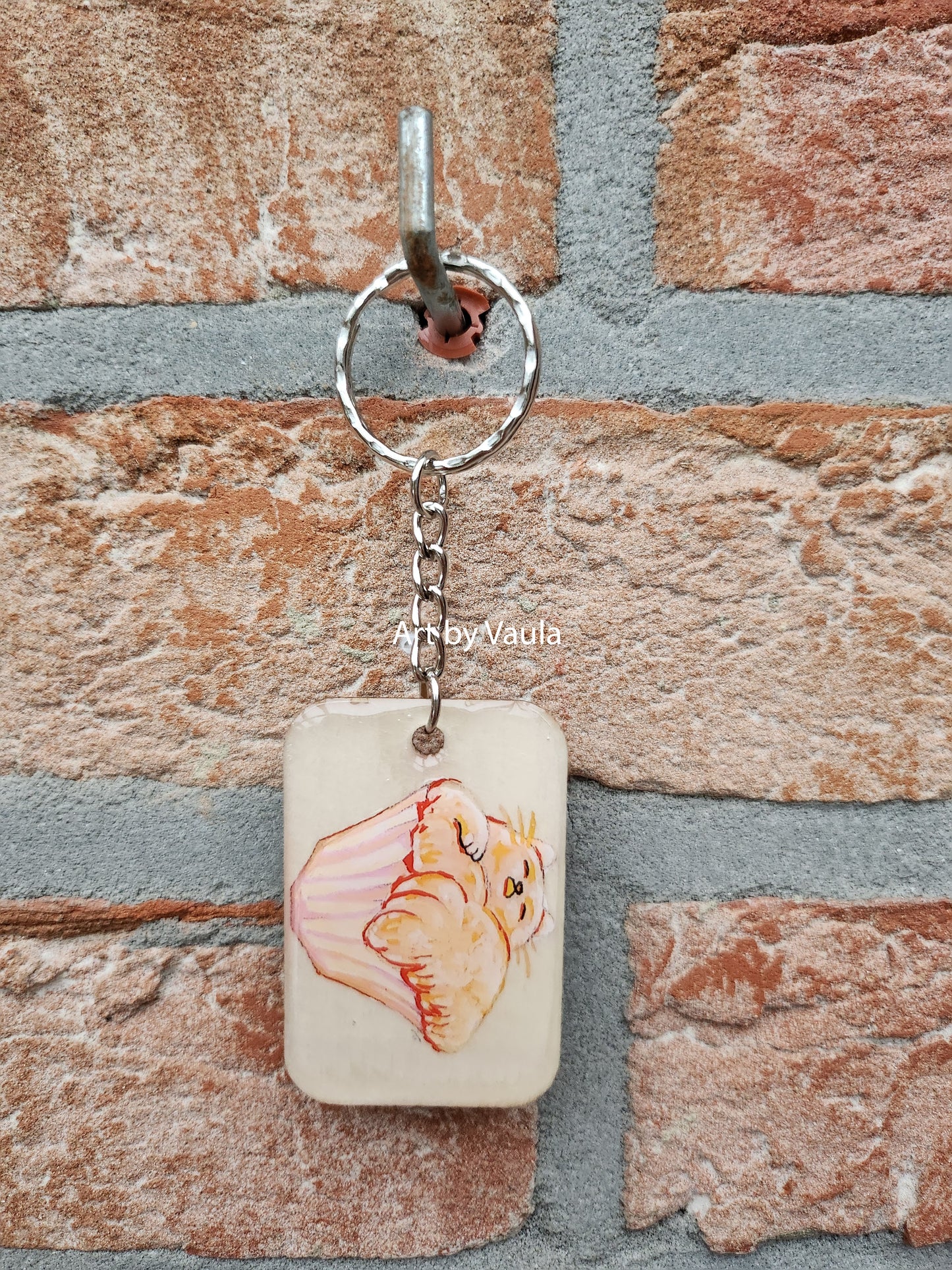 Pastry Party - wood keychain