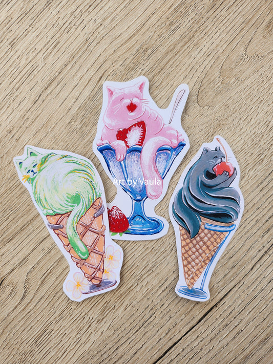 Ice cream Kitty -sticker