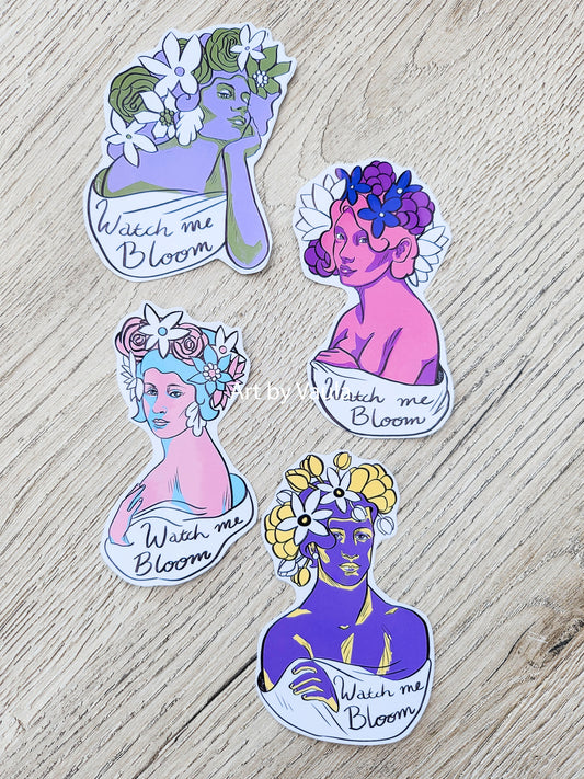 Watch me Bloom -stickers