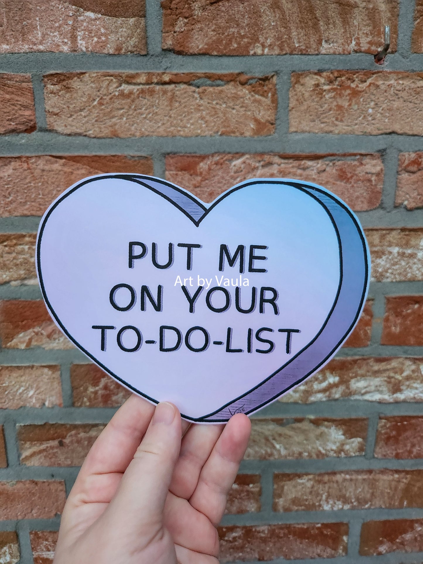 To-do-list Candy heart card