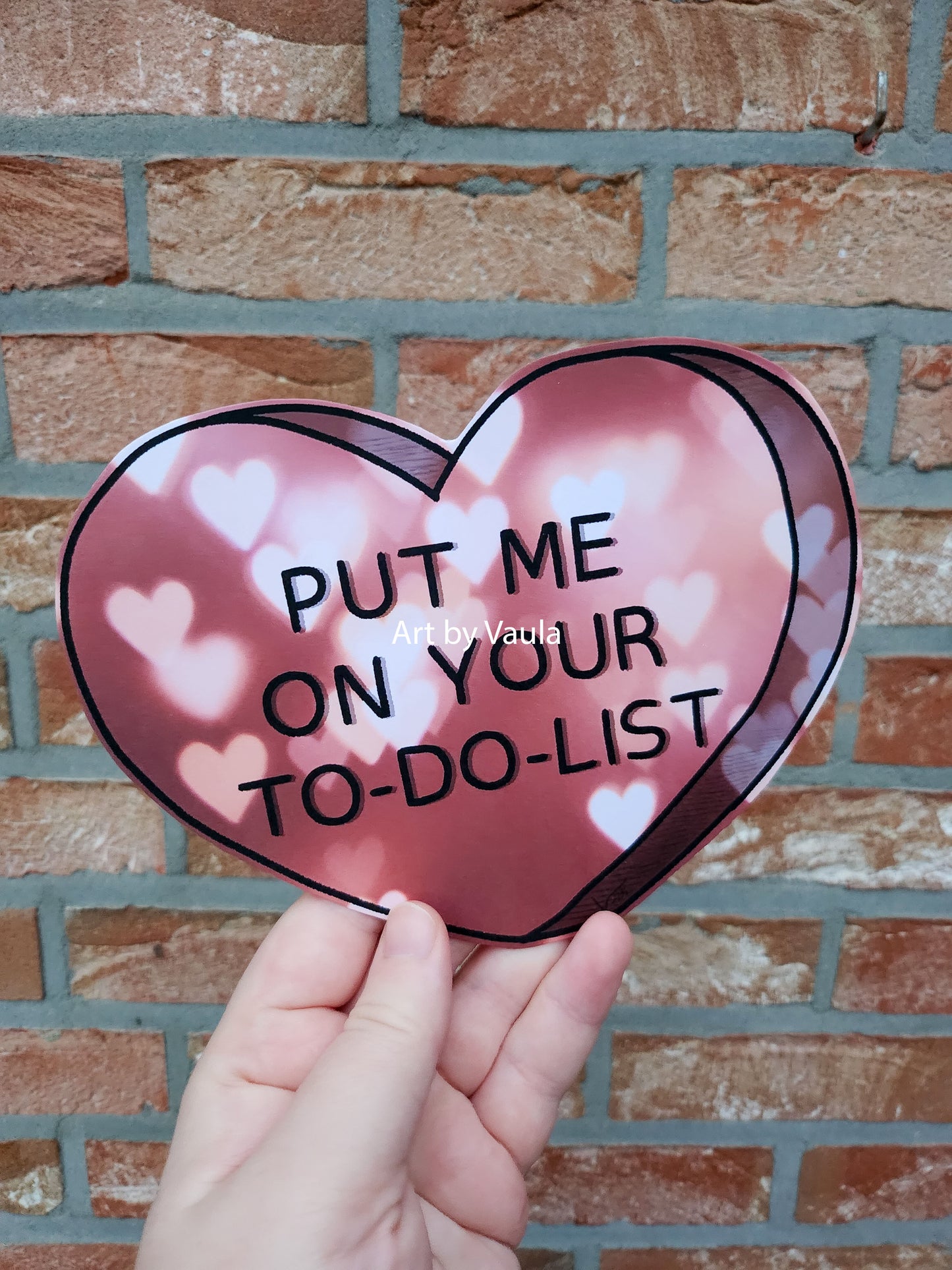 To-do-list Candy heart card