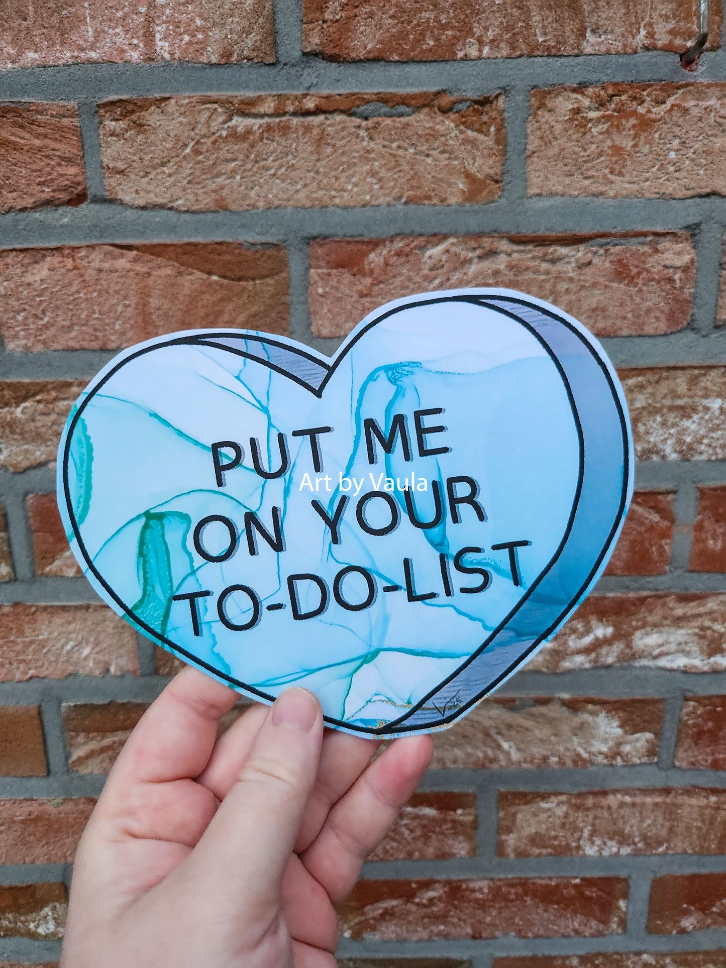 To-do-list Candy heart card