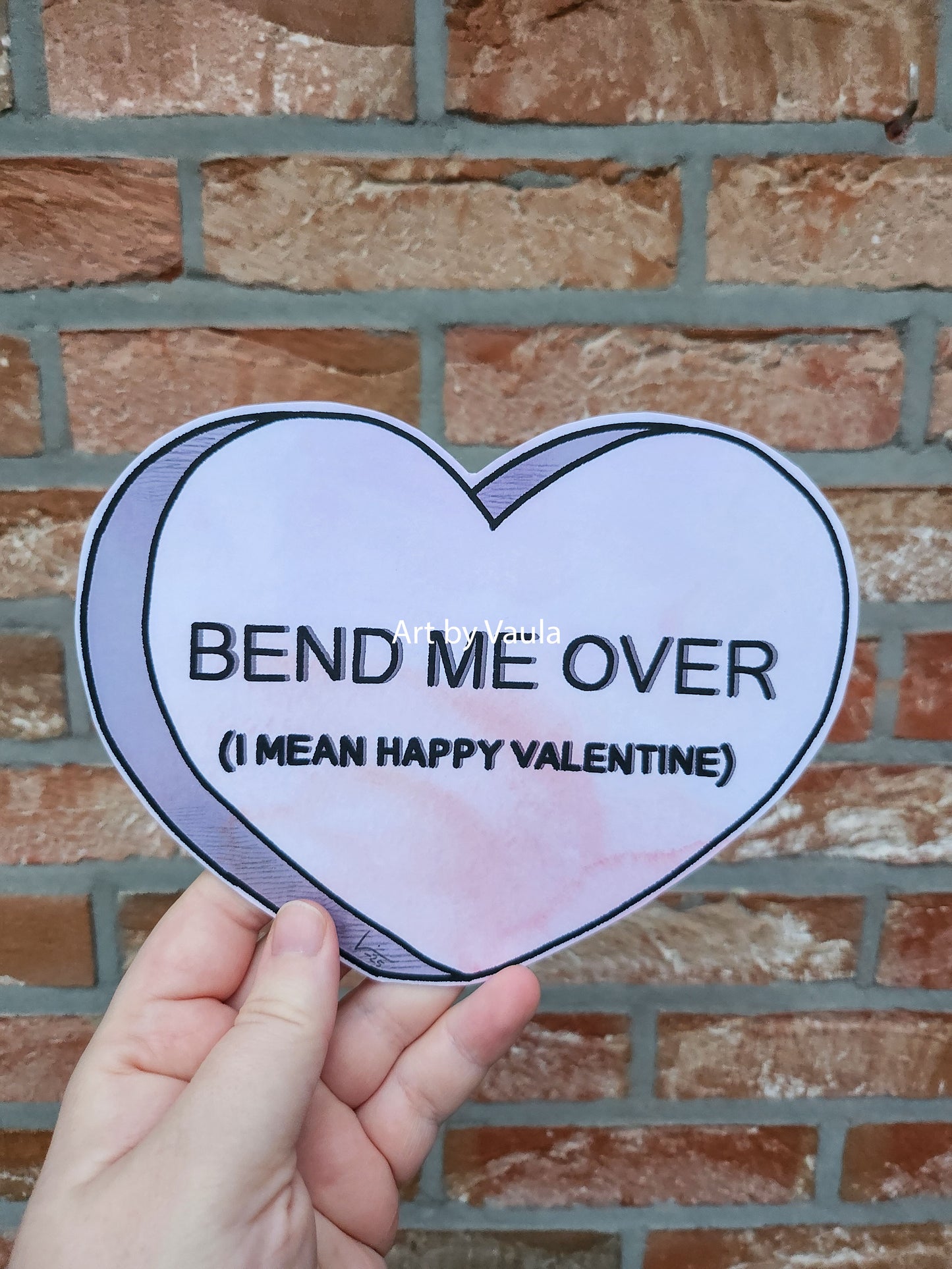 Bend me Over Candy heart card